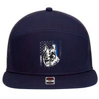 German Shepherd Police Dog 7 Panel Mesh Trucker Snapback Hat