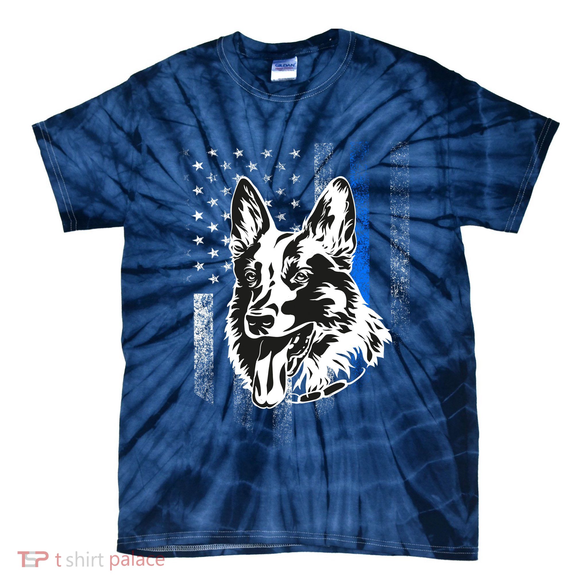 German Shepherd Police Dog Tie-Dye T-Shirt
