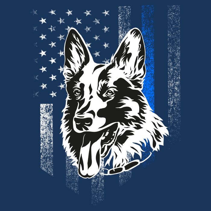 German Shepherd Police Dog Zip Tote Bag