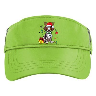 German Shorthaired Pointer Dog Santa Merry Xmas Christmas Adult Drive Performance Visor