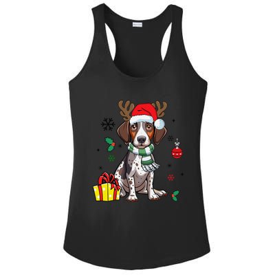 German Shorthaired Pointer Dog Santa Merry Xmas Christmas Ladies PosiCharge Competitor Racerback Tank