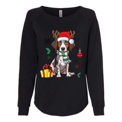 German Shorthaired Pointer Dog Santa Merry Xmas Christmas Womens California Wash Sweatshirt