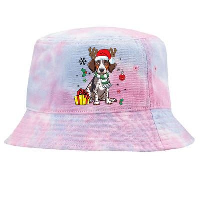 German Shorthaired Pointer Dog Santa Merry Xmas Christmas Tie-Dyed Bucket Hat