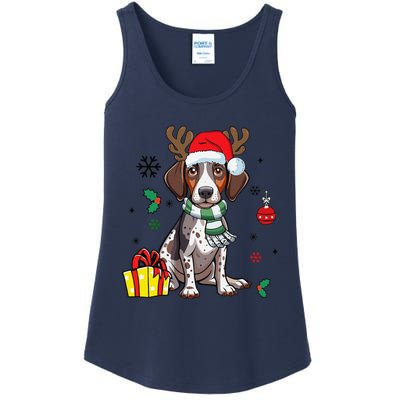 German Shorthaired Pointer Dog Santa Merry Xmas Christmas Ladies Essential Tank