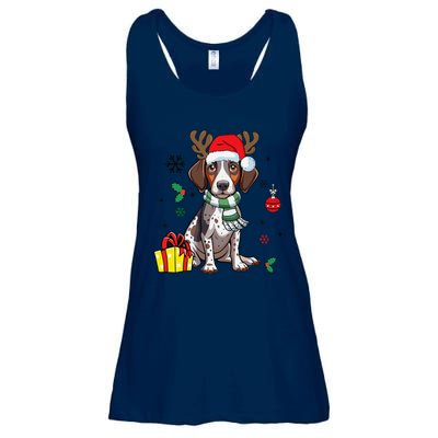 German Shorthaired Pointer Dog Santa Merry Xmas Christmas Ladies Essential Flowy Tank