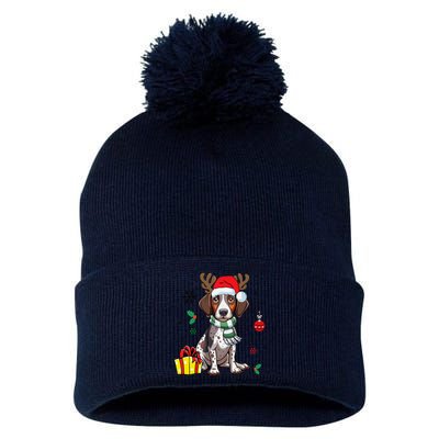 German Shorthaired Pointer Dog Santa Merry Xmas Christmas Pom Pom 12in Knit Beanie