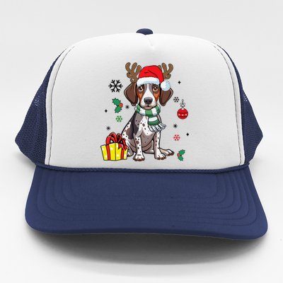 German Shorthaired Pointer Dog Santa Merry Xmas Christmas Trucker Hat