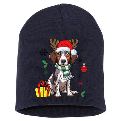 German Shorthaired Pointer Dog Santa Merry Xmas Christmas Short Acrylic Beanie