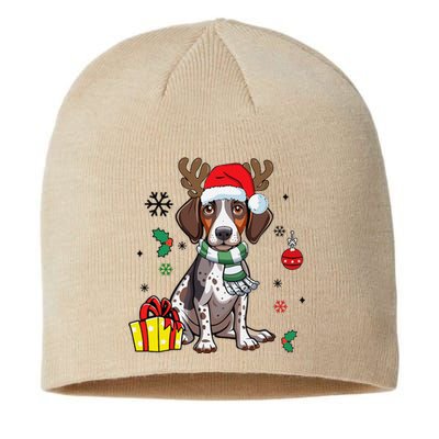 German Shorthaired Pointer Dog Santa Merry Xmas Christmas Sustainable Beanie