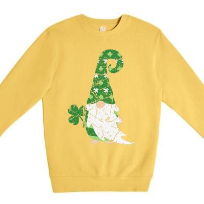 Gnome St. Patricks Day Irish Celebration Shamrock Women Premium Crewneck Sweatshirt