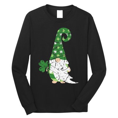 Gnome St. Patricks Day Irish Celebration Shamrock Women Long Sleeve Shirt