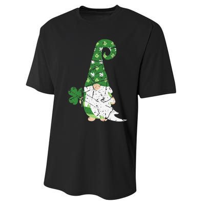 Gnome St. Patricks Day Irish Celebration Shamrock Women Performance Sprint T-Shirt