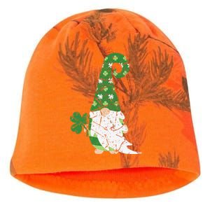 Gnome St. Patricks Day Irish Celebration Shamrock Women Kati - Camo Knit Beanie