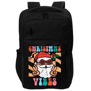 Groovy Santa Peace Christmas Vibes Retro Xmas Gift Impact Tech Backpack