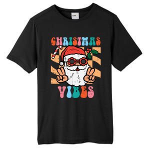 Groovy Santa Peace Christmas Vibes Retro Xmas Gift Tall Fusion ChromaSoft Performance T-Shirt