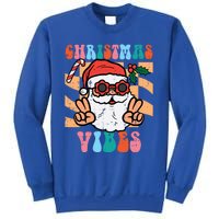 Groovy Santa Peace Christmas Vibes Retro Xmas Gift Sweatshirt