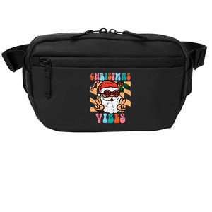 Groovy Santa Peace Christmas Vibes Retro Xmas Gift Crossbody Pack