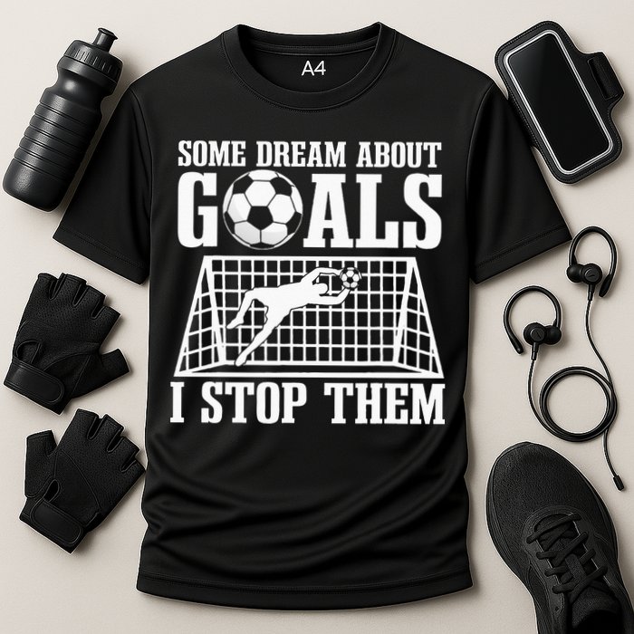 Goalie Soccer Player Goalkeeper Team Keeper Sport Goaltender Cooling Performance Crew T-Shirt