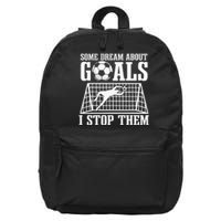 Goalie Soccer Player Goalkeeper Team Keeper Sport Goaltender 16 in Basic Backpack