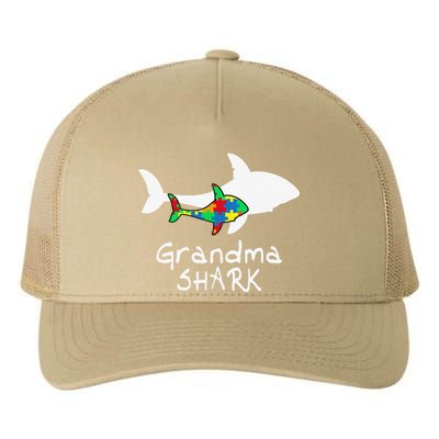 Grandma Shark Puzzle Piece Cool Autism Awareness Gift Yupoong Adult 5-Panel Trucker Hat