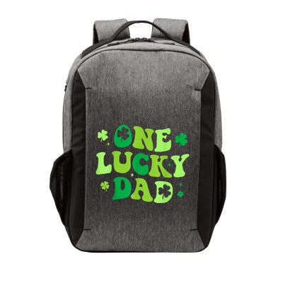 Groovy St PatrickS Day Apparel One Lucky Dad Black Vector Backpack
