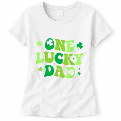 Groovy St PatrickS Day Apparel One Lucky Dad Black Women's T-Shirt