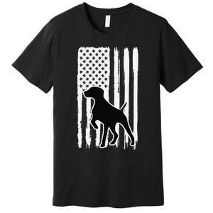 German Shorthaired Pointer American Flag USA Patriot Premium T-Shirt