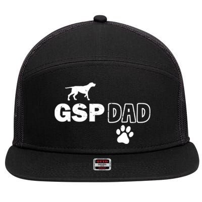 Ger Shorthaired Pointer Dad Dog Adopt Rescue Fathers Day Gift 7 Panel Mesh Trucker Snapback Hat