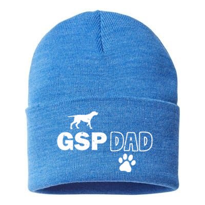 Ger Shorthaired Pointer Dad Dog Adopt Rescue Fathers Day Gift Sustainable Knit Beanie