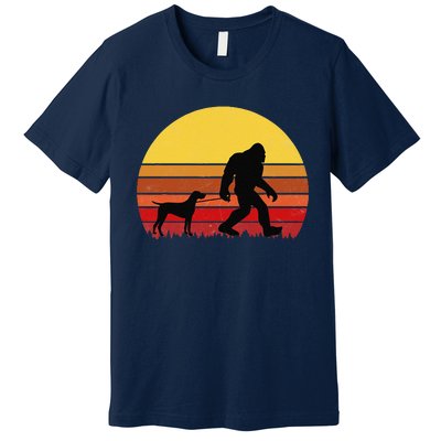 German Shorthaired Pointer Funny Retro Dog Design Premium T-Shirt