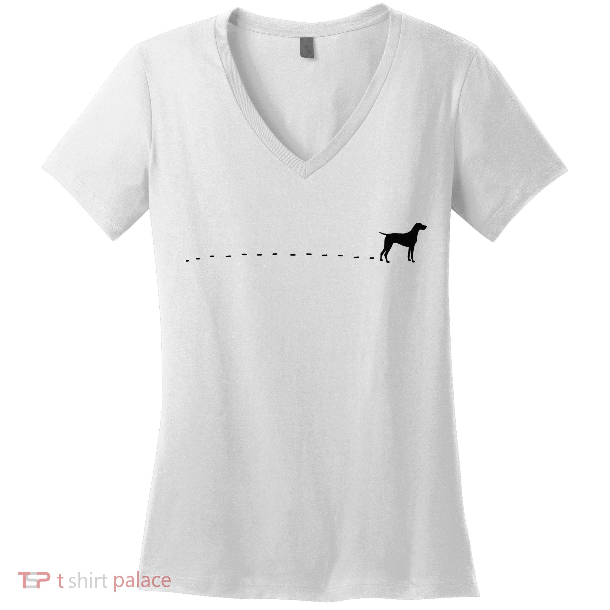 German Shorthair Pointer GSP MOM Dad Women's V-Neck T-Shirt