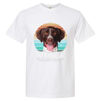 German Shorthaired Pointer GSP Retro SMILE Cute Dog Garment-Dyed Heavyweight T-Shirt