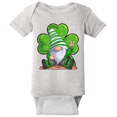 Gnome St Patrick's Day Clover Baby Bodysuit
