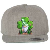 Gnome St Patrick's Day Clover Wool Snapback Cap