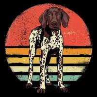 German Shorthaired Pointer Gsp Pet Flat Bill Trucker Hat