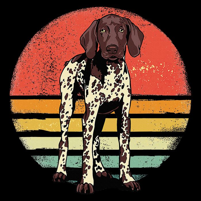 German Shorthaired Pointer Gsp Pet Flat Bill Trucker Hat