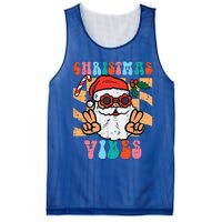 Groovy Santa Peace Christmas Vibes Retro Xmas Funny Funny Mesh Reversible Basketball Jersey Tank