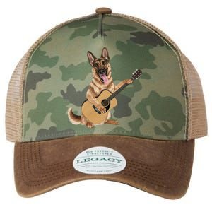 German Shepherd playing the acoustic guitar Legacy Tie Dye Trucker Hat