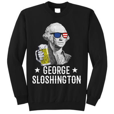 George Sloshington President George Washington Drinking Beer Sweatshirt