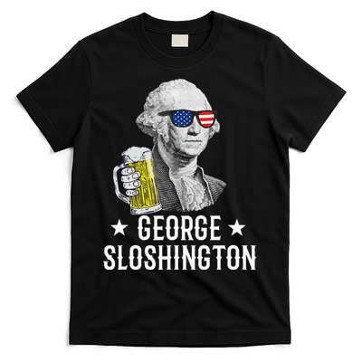 George Sloshington President George Washington Drinking Beer T-Shirt