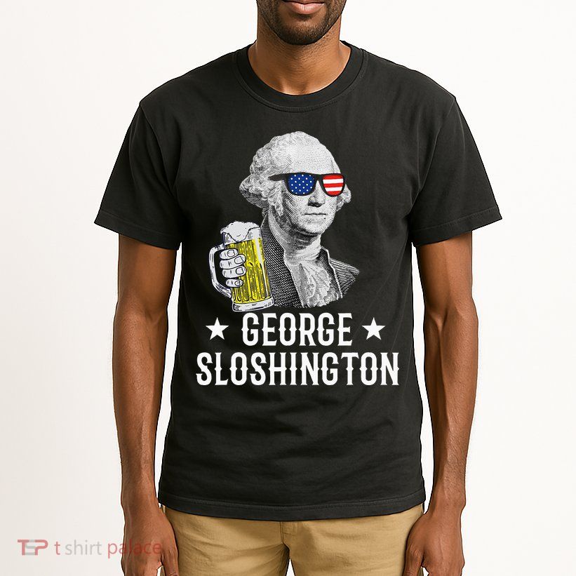 George Sloshington President George Washington Drinking Beer Tall T-Shirt