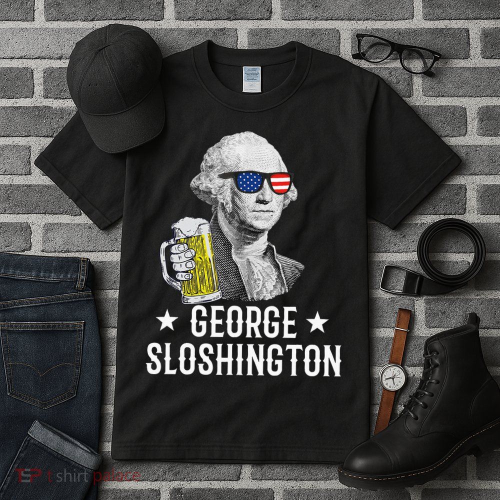 George Sloshington President George Washington Drinking Beer Tall T-Shirt