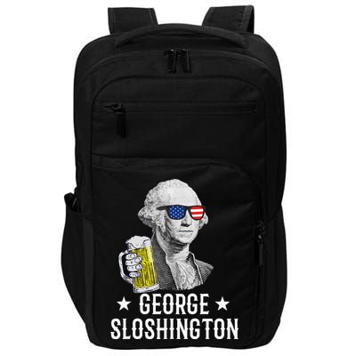 George Sloshington President George Washington Drinking Beer Impact Tech Backpack