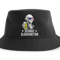 George Sloshington President George Washington Drinking Beer Sustainable Bucket Hat