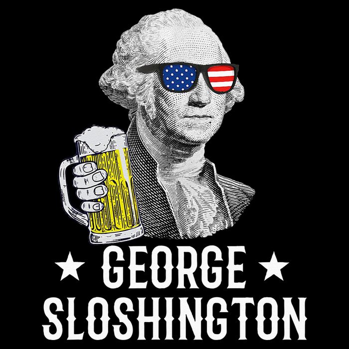 George Sloshington President George Washington Drinking Beer Sustainable Bucket Hat