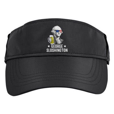 George Sloshington President George Washington Drinking Beer Adult Drive Performance Visor