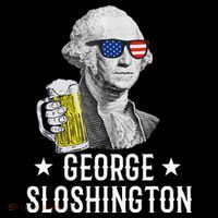 George Sloshington President George Washington Drinking Beer Flatbill Hat