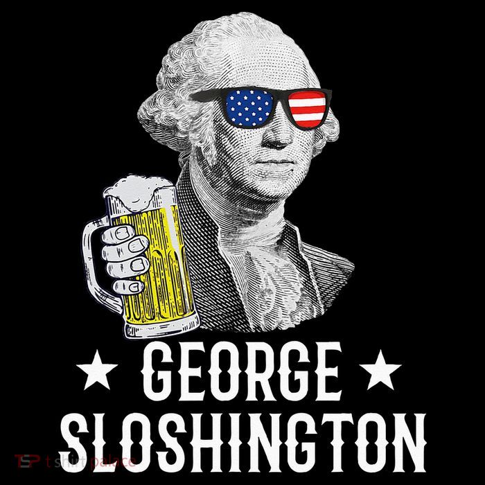 George Sloshington President George Washington Drinking Beer Flatbill Hat