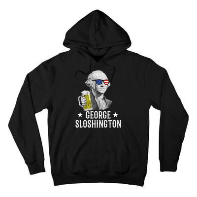 George Sloshington President George Washington Drinking Beer Tall Hoodie