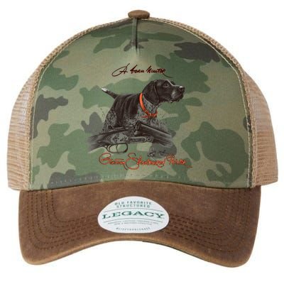 Ger Shorthaired Pointer Meaningful Gift A Born Hunter! Cute Gift Legacy Tie Dye Trucker Hat